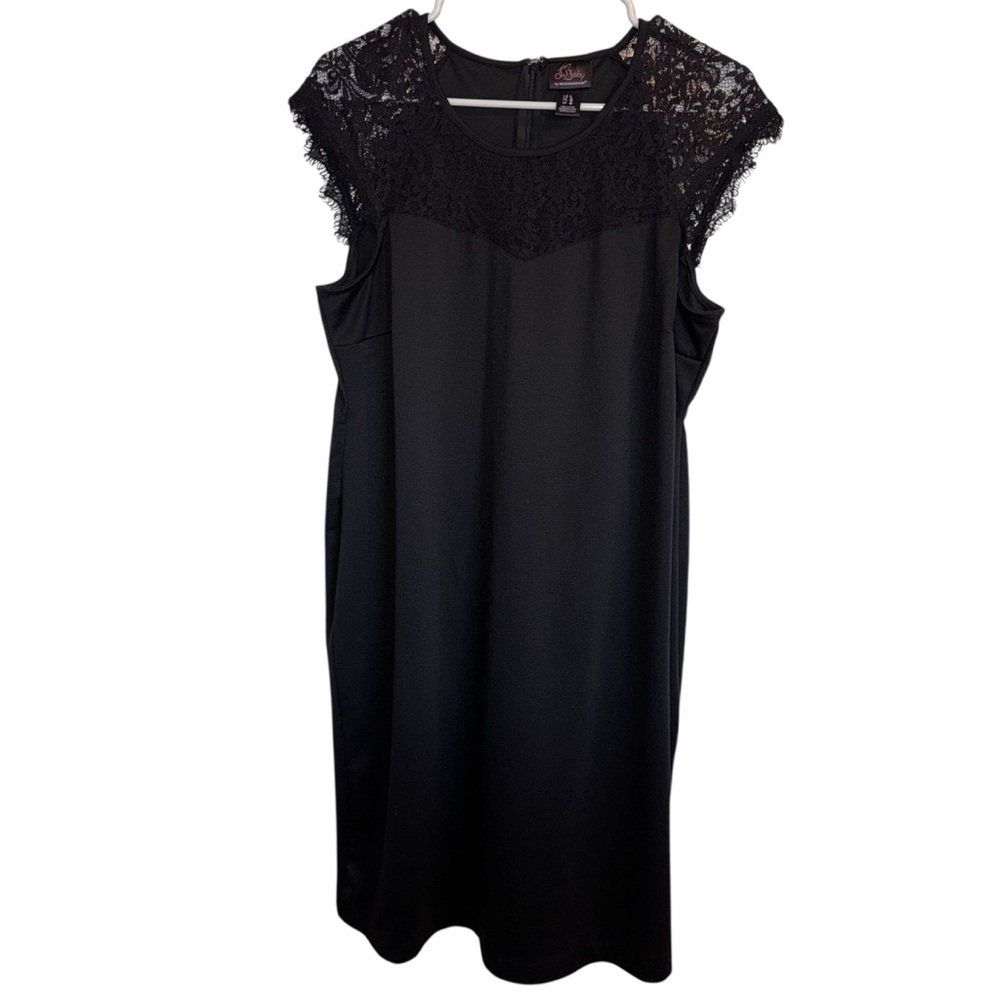 Oh Baby by Motherhood Maternity Black Dress with Lace Ladies Size Large